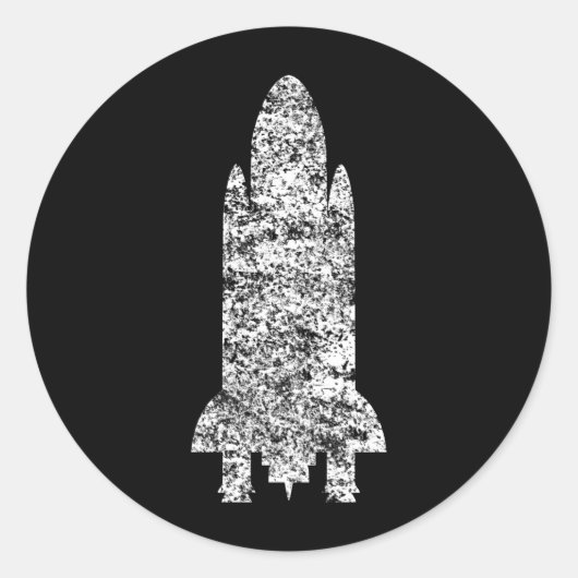ruimteschip ronde sticker (Voorkant)
