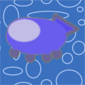 Ruimteschip Sticker (Voorkant)