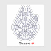 Ruimteschip Sticker (Vel)