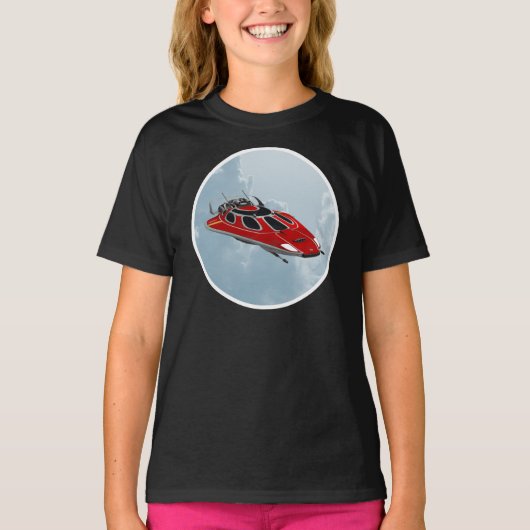 Ruimteschip T-shirt (Voorkant)