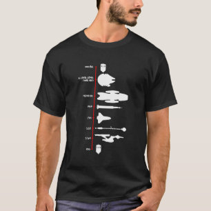 Ruimteschip tijdlijn Wetenschap Fiction Rocket T-shirt