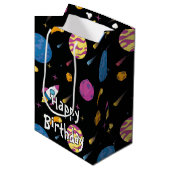 Ruimteschip Traveling Galaxy Pattern Medium Cadeauzakje (Voorkant Gekanteld)