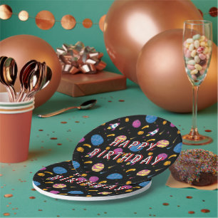 Ruimteschip Traveling Galaxy Pattern Papieren Bordje