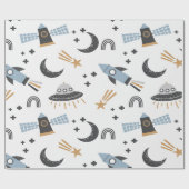 Ruimteschip voor het motoropvulpapier cadeaupapier (Vlak)