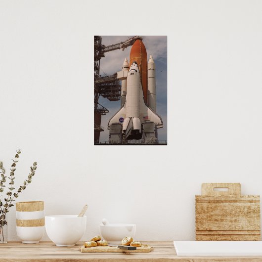 Ruimtesluiting Atlantis Klaar voor Lancering (STS- Poster (Keuken)