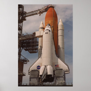 Ruimtesluiting Atlantis Klaar voor Lancering (STS- Poster