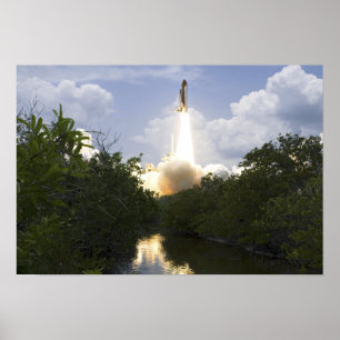 Ruimtesluiting Atlantis liften van 3 Poster