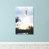 Ruimtesluiting Atlantis liften van 4 Canvas Afdruk (Insitu (Houten vloer))