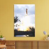 Ruimtesluiting Atlantis liften van 4 Canvas Afdruk (Insitu (Woonkamer))