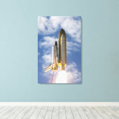 Ruimtesluiting Atlantis liften van 6° Canvas Afdruk (Insitu (Houten vloer))