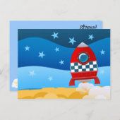 Ruimtesraket - briefkaart (Voorkant / Achterkant)