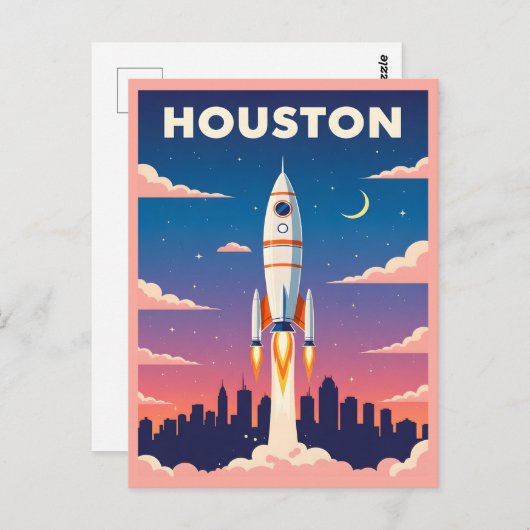  ruimtestad Houston Briefkaart (Voorkant / Achterkant)