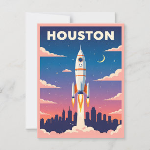 ruimtestad Houston Briefkaart
