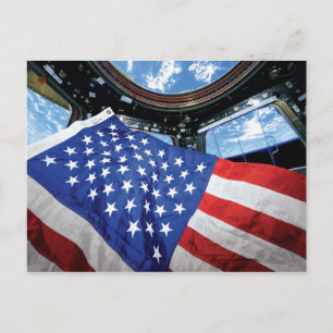 Ruimtestation Amerikaanse vlag Aardbaan Briefkaart