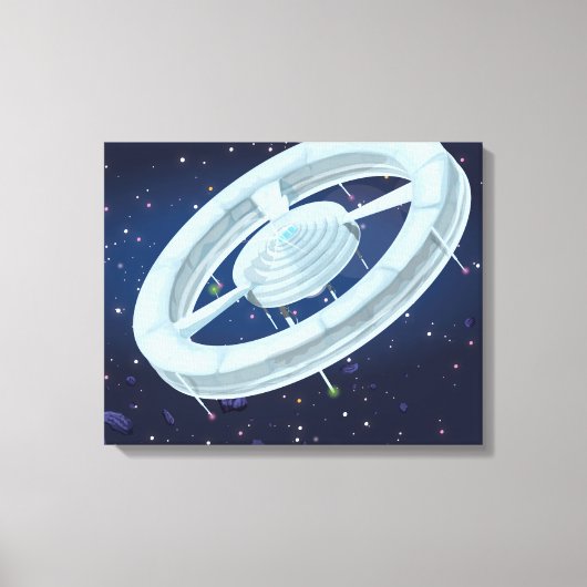 Ruimtestation Canvas Afdruk (Voorkant)