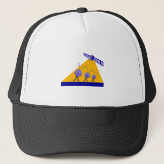 Ruimtestation en satelliet Dish Retro Trucker Pet
