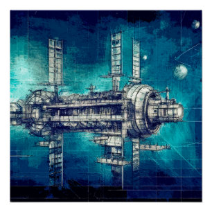 Ruimtestation Perfect Poster