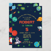 RUIMTETACULAIRE CELEBRATIE BIEDDAAG KAART (Voorkant / Achterkant)