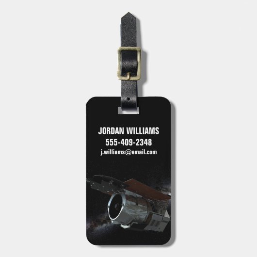 Ruimtetelescoop-ruimtetelescoop met infraroodstral bagagelabel (Voorkant verticaal)