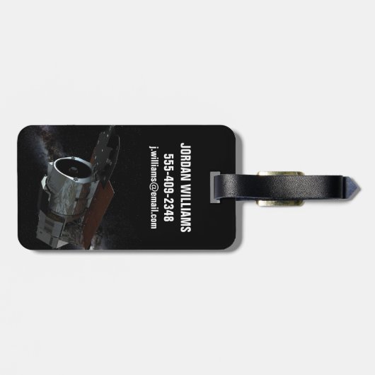 Ruimtetelescoop-ruimtetelescoop met infraroodstral bagagelabel (Achterkant horizontaal)