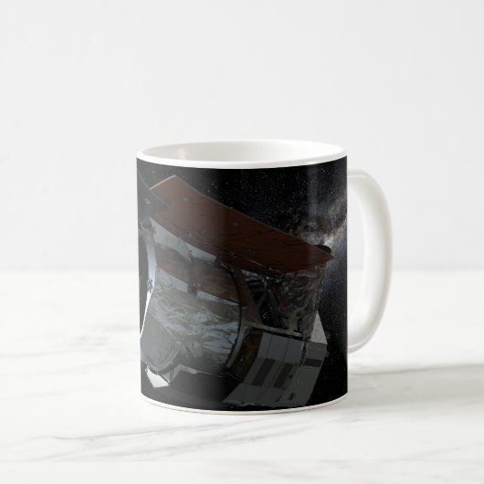 Ruimtetelescoop-ruimtetelescoop met infraroodstral koffiemok (Voorkant rechts)