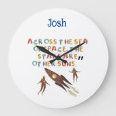 Ruimtethema Nursery Decor Grote Klok (Voorkant)