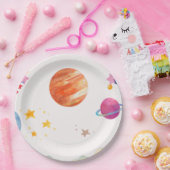 Ruimtethema Waterverf Design - Licht Papieren Bordje (Feest)