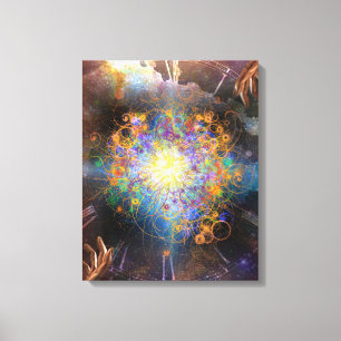 Ruimtetijd atomair canvas afdruk