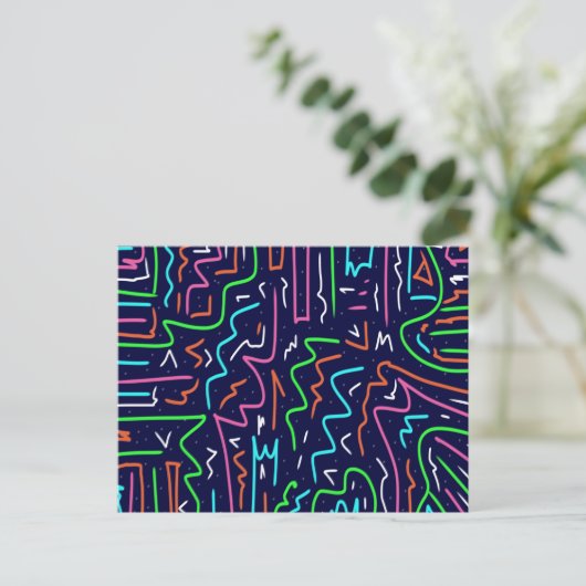 Ruimtetijdperk, Abstracte afdrukken Briefkaart (Staand voorkant)