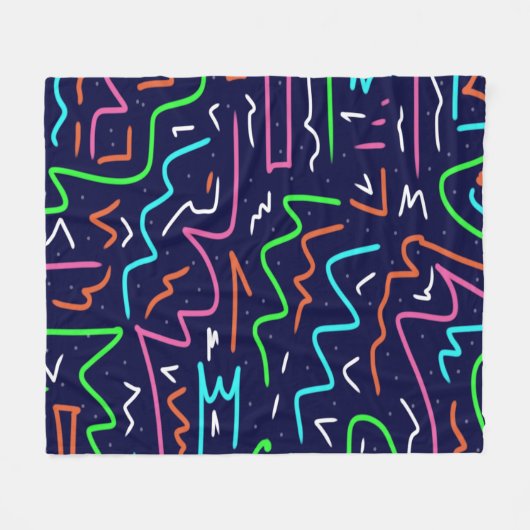 Ruimtetijdperk, Abstracte afdrukken Fleece Deken (Voorkant (Horizontaal))