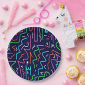 Ruimtetijdperk, Abstracte afdrukken Papieren Bordje (Feest)