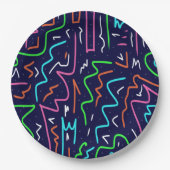 Ruimtetijdperk, Abstracte afdrukken Papieren Bordje (Voorkant)