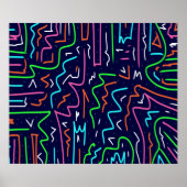 Ruimtetijdperk, Abstracte afdrukken Poster (Voorkant)