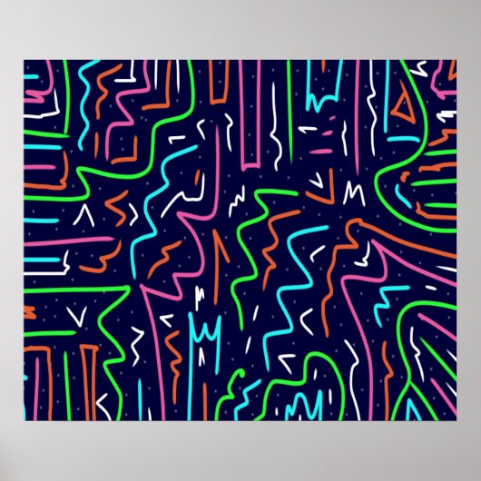Ruimtetijdperk, Abstracte afdrukken Poster (Voorkant)