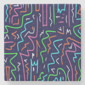 Ruimtetijdperk, Abstracte afdrukken Stenen Onderzetter (Voorkant)