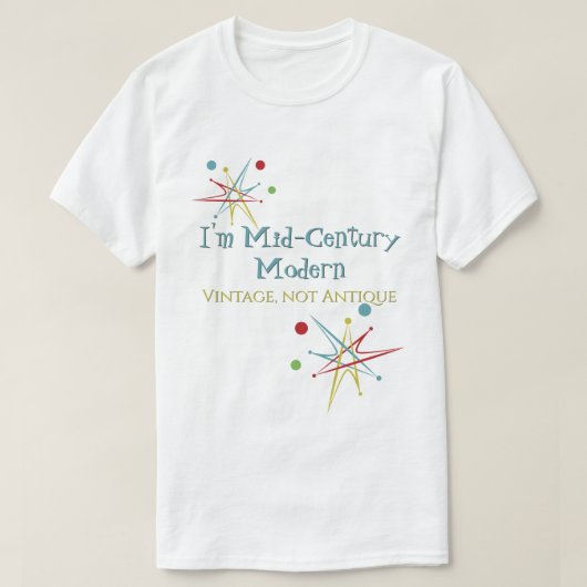 Ruimtetijdperk Atomic Retro Mid-Century Modern  T-shirt (Design voorkant)