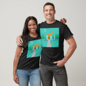Ruimtetijdperk Cartoon T-shirt (Unisex)