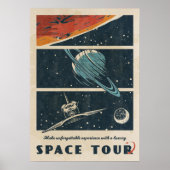 Ruimtetour —  retro space poster (Voorkant)