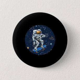 Ruimtevaarder Astronomie Buitenruimte Schaats Scha Ronde Button 5,7 Cm