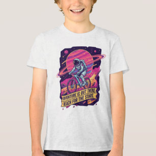 Ruimtevaarder Fietsavontuur Jeugd Tri-Blend Shirt
