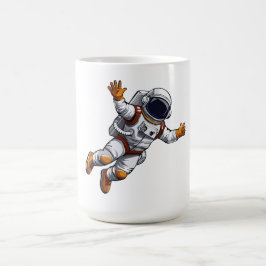 Ruimtevaarder in de ruimte koffiemok