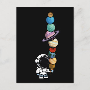 Ruimtevaarder met Planeet Scheppen Interstellaire Briefkaart
