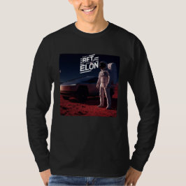 Ruimtevaarder op Mars met futuristische elektrisch T-shirt