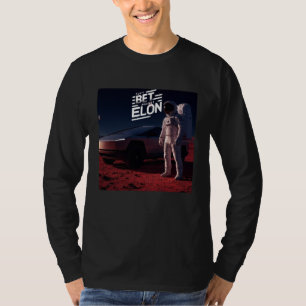 Ruimtevaarder op Mars met futuristische elektrisch T-shirt