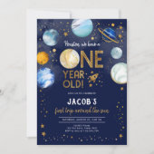 Ruimtevaarder Planeet Melkweg 1e Verjaardag Kaart (Voorkant)