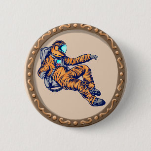 Ruimtevaarder  ronde button 5,7 cm