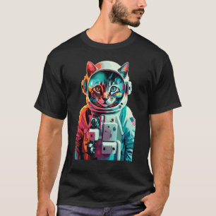 Ruimtevaarder Ruimte Kat Moeder Vader Mannen Kind T-shirt