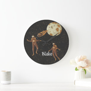 Ruimtevaarder ruimte thema kinderkamer decor voor grote klok