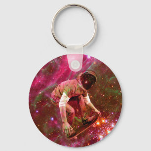 Ruimtevaarder Skateboarder Sleutelhanger