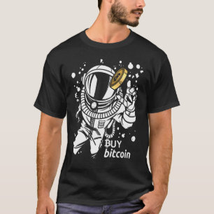 Ruimtevaarder Vangt Bitcoin Koop Bitcoin Cyber Aap T-shirt